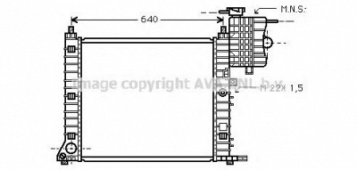 AVA QUALITY COOLING ms2213 -  Радиатор, охлаждение двигателя